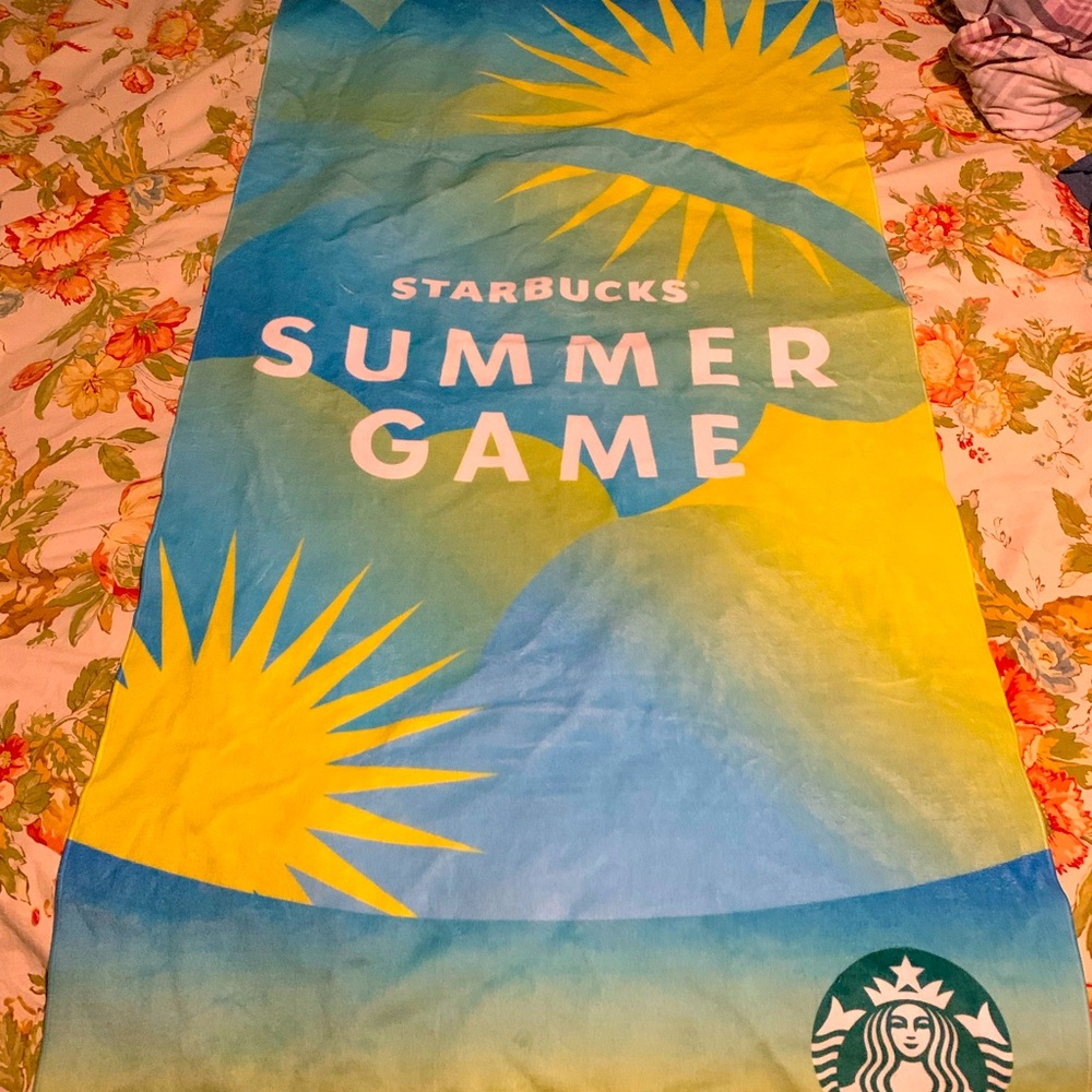 Starbucks beach towel